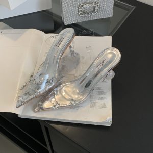 New Crystal Rhinestone Fairy Pointed Flat Shoes for Women 35-40